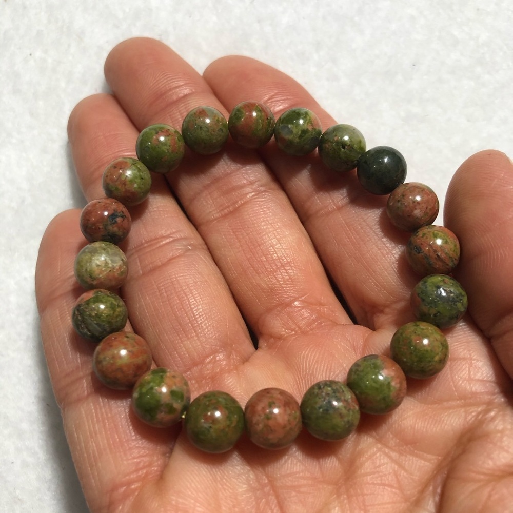 New Unakite Jasper healing stone elastic bracelet
